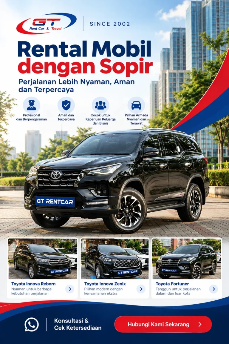 Armada GT Rent Car & Travel rental mobil Jakarta dengan supir